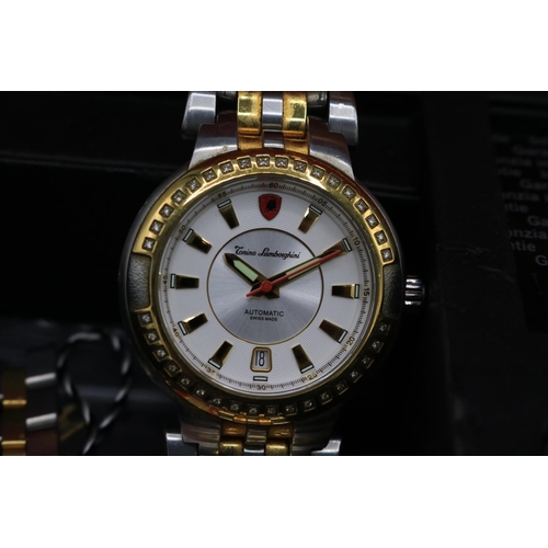 225 - Tonino Lamborghini Ferruccio VIII limited edition stainless steel and gold plated automatic wristwat... 