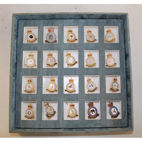 1427 - Extensive collection of RAF Squadron badges. 77Sqd, Parachute Training School, Bomber Sqd, Bombay Sq... 