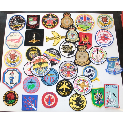 1431 - Large collection of blazer badges, RAF patches. Air show patches, Aviation centre patches etc.