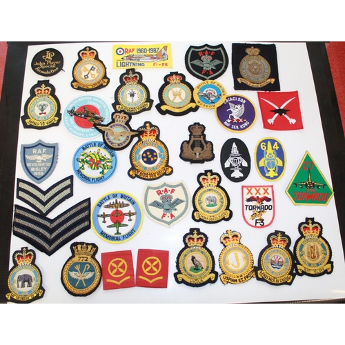 1431 - Large collection of blazer badges, RAF patches. Air show patches, Aviation centre patches etc.