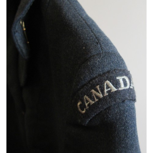 1451 - Two Royal Canadian Air Force summer tunics with patches, W40cm and W50cm. Also with accompanying blu... 