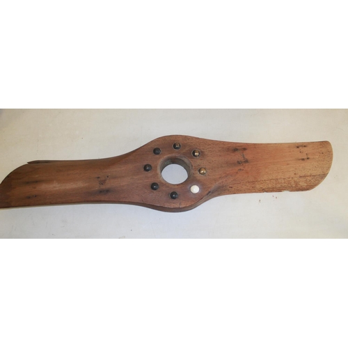 1604 - Laminated wooden Airplane propeller. Some lettering and numbers can be seen, HB CUMLISS ? 681 N 42. ... 