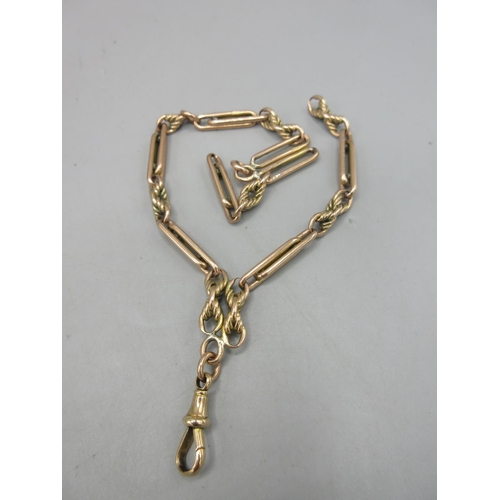 29 - 9ct yellow gold fancy link chain, stamped 375, 30.93g