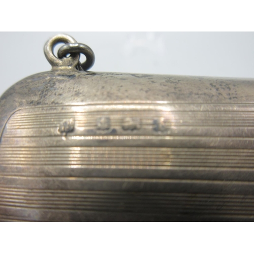 41 - Edwardian Hallmarked Sterling silver purse, with engine turned detail, makers mark worn, Birmingham,... 