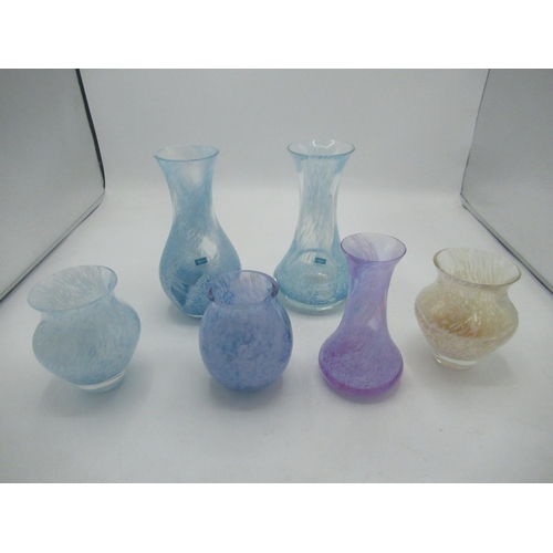 648 - Collection of 6 Caithness glass vases