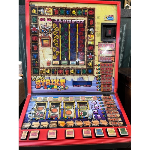 380 - 'Lucky Strike Club' Barcrest pub fruit machine, H178cm