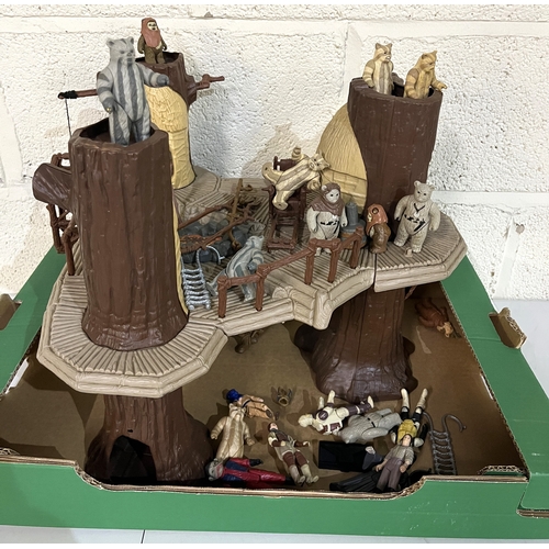 387 - Star Wars Ewok Village playset (incomplete) and a collection of Star Wars action figures, all c1980s