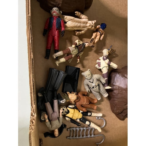 387 - Star Wars Ewok Village playset (incomplete) and a collection of Star Wars action figures, all c1980s