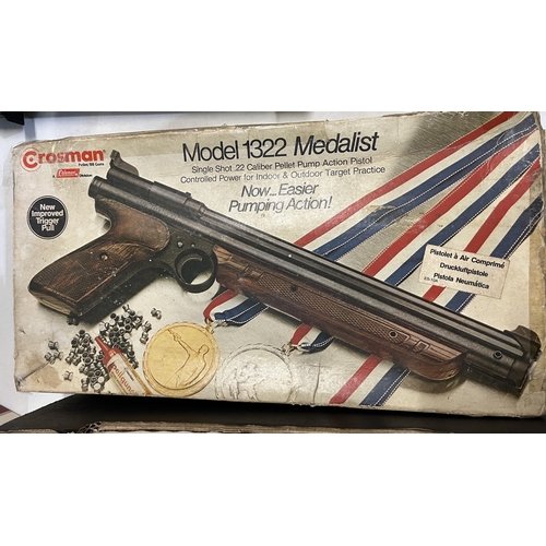 388 - Crosman Medalist .22 calibre air pistol, model number 1322, with box