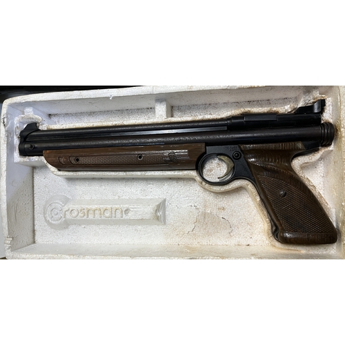 388 - Crosman Medalist .22 calibre air pistol, model number 1322, with box