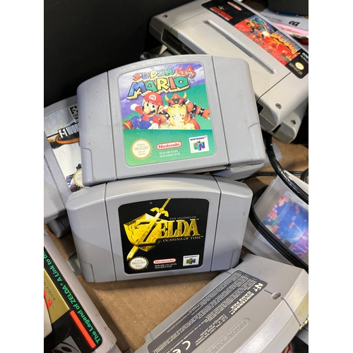 390 - Collection of Nintendo N64 game cartridges, CGL Home Computer, three Sord M5 game cartridges, etc.