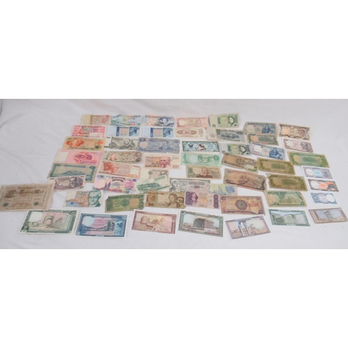 696 - Collection of International banknotes from Afghanistan, Russia, Egypt, Iraq, Portugal, etc.