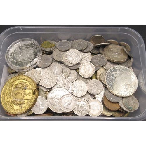 725 - Mixed collection of International coins and a Liverpool Education Committee Attendance Award, also t... 