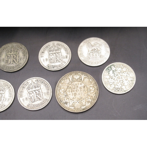 725 - Mixed collection of International coins and a Liverpool Education Committee Attendance Award, also t... 