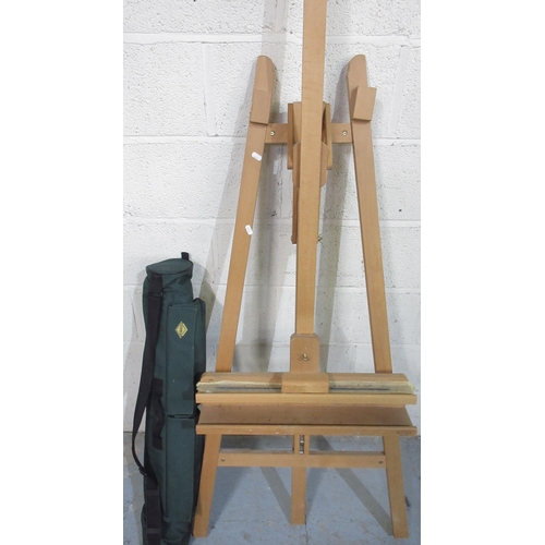 1228 - Daler-Rowney artists folding easel in carry case and another easel (2)