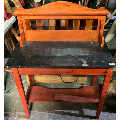 481 - 20th Century beech and ply boat frame converted to shelving with two oars and a late 19th century ma... 