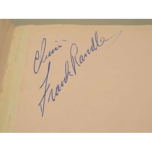 225 - C20th autograph book cont. signatures from Tessie O'Shea, Michael Redgrave, George Formby, Josef Loc... 