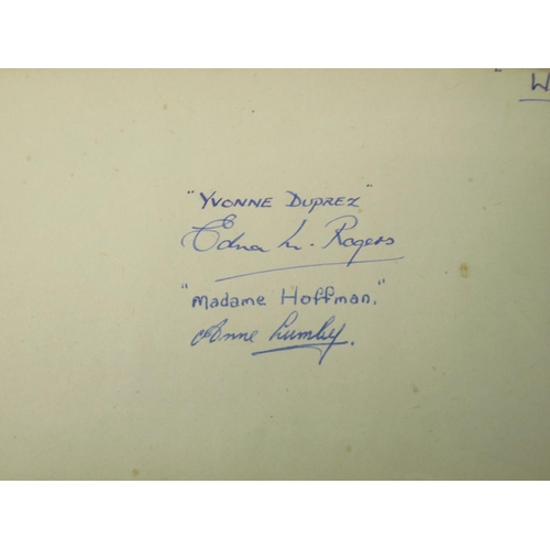 225 - C20th autograph book cont. signatures from Tessie O'Shea, Michael Redgrave, George Formby, Josef Loc... 