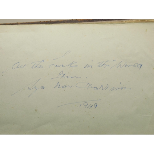 225 - C20th autograph book cont. signatures from Tessie O'Shea, Michael Redgrave, George Formby, Josef Loc... 