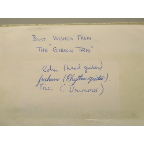 226 - C20th autograph book cont. signatures from The Crestas, The Mark V Rhythm Group, Johnny Winters and ... 