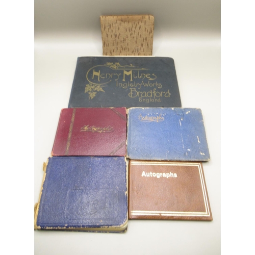 228 - Collection of 6 c20th autograph books cont. signatures, quotes, etc.