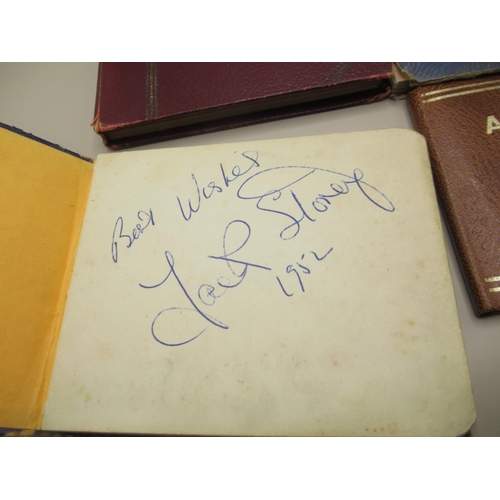 228 - Collection of 6 c20th autograph books cont. signatures, quotes, etc.