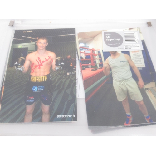 339 - Collection of signed and unsigned boxing photos in a album and loose,