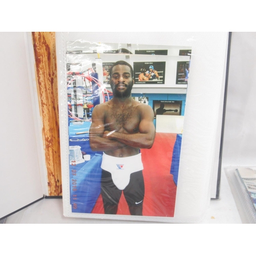 339 - Collection of signed and unsigned boxing photos in a album and loose,