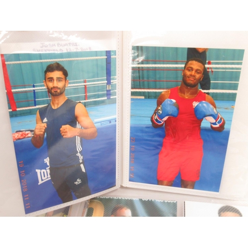 339 - Collection of signed and unsigned boxing photos in a album and loose,