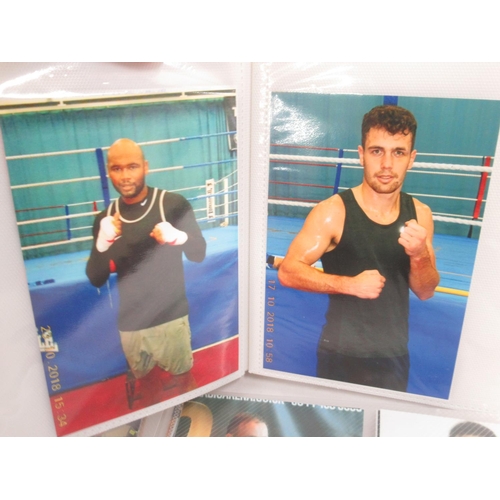 339 - Collection of signed and unsigned boxing photos in a album and loose,