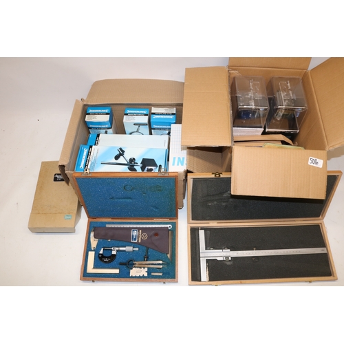 773 - Collection of industrial tools incl. dial indicators, measurement tool sets, drill bits etc. and two... 