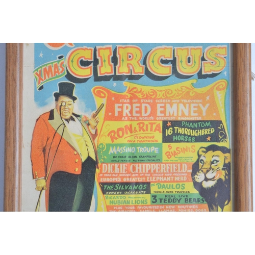 788 - Two framed and glazed small event posters for Chipperfield's Circus, Cambridge and Bingley Hall Circ... 