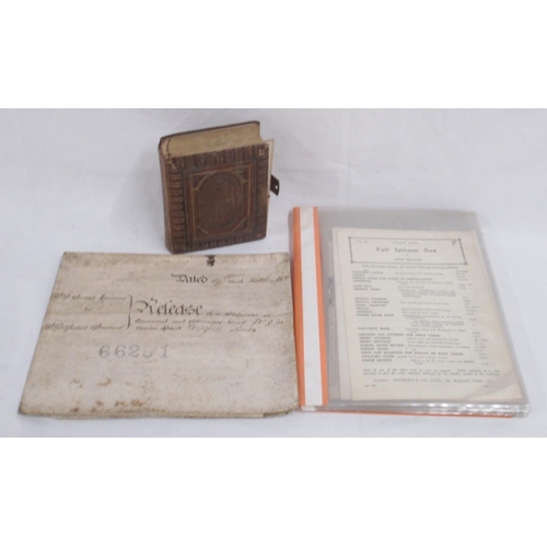 232 - 19th October 1805 Indenture relating to No. 8 Union Street Deptford Kent, small leather bound photog... 