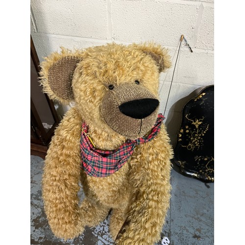 658 - Steiner blond mohair animatronic bear, head  rotates 180 degrees , No. 435, H180cm