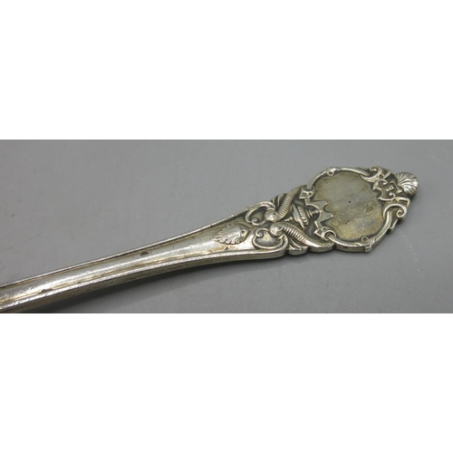 193 - Cased set of six 20thc silver teaspoons in Irish pointed old English pattern By C W Fletcher & Son L... 