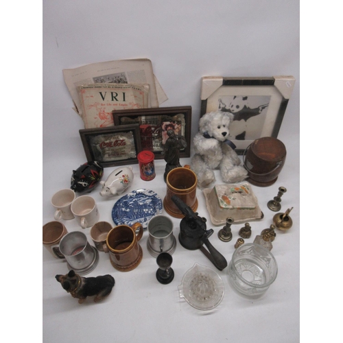 300 - Dean's Rag Book Co. limited edition teddy bear 'Nimbus' 1/40, H38cm; advertising mirrors; tankards; ... 