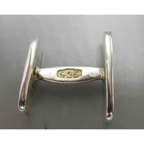 56 - Silver cufflinks stamped T&Co., 925