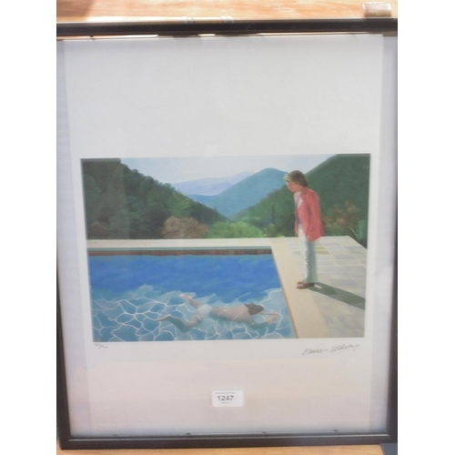 1247 - After David Hockney (British B.1937); Colour reproduction edition no.105/200 with blind stamp and ww... 