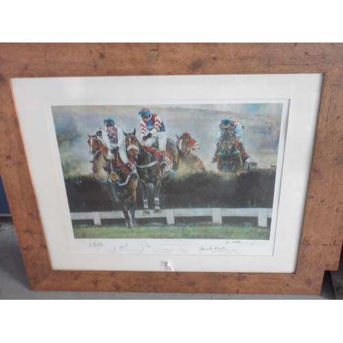 308A - Three Limited edition Horse Racing colour prints, after D.M. & A.J. Dent - 'The Company of Champions... 