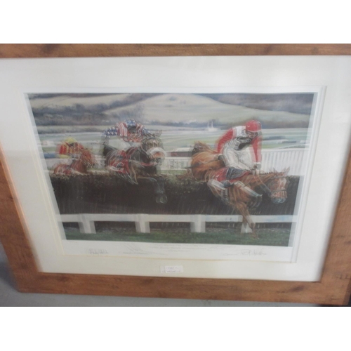 308A - Three Limited edition Horse Racing colour prints, after D.M. & A.J. Dent - 'The Company of Champions... 