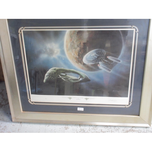 309A - G W Hutchins - 'Romulan Encounter' Starship Portfolio ltd.ed. colour print, signed and with blind st... 