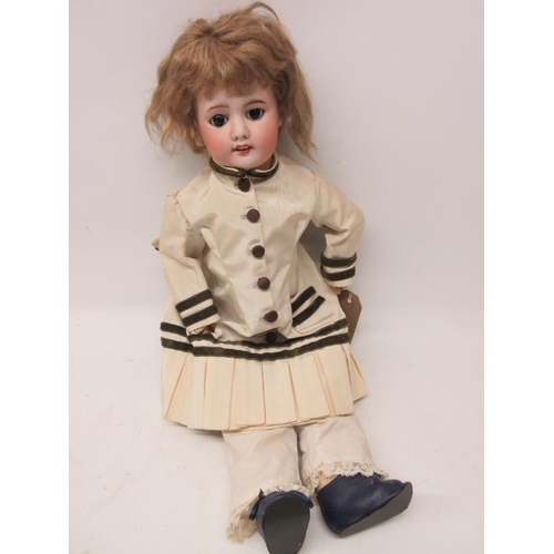 1339 - Early 20th century SFBJ Paris bisque doll, stamped with the number 3, H51cm