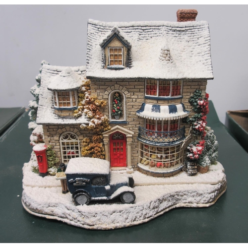 1341 - Four Lilliput Lane models - The First Noel, Pen Pals, Lead Kindly Light, and Christmas Cake, with bo... 