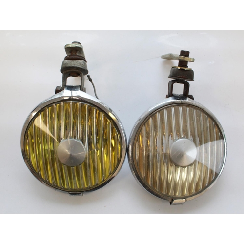 374 - Collection of vintage car lights. Rear lights, fog lights, Small wing lights, reversing lights, Made... 