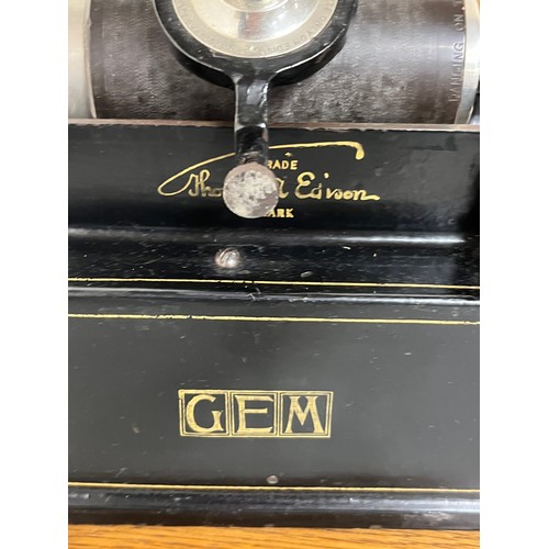 672 - Edison Gem Phonograph, H27cm