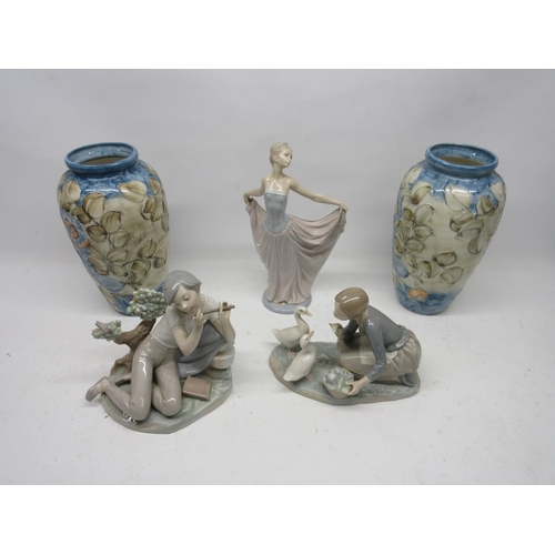 1324 - Collection of ceramics incl. Lladro 'Student Flute Player, H22.5cm; Lladro 'Daisa' , H31cm; LLadro f... 