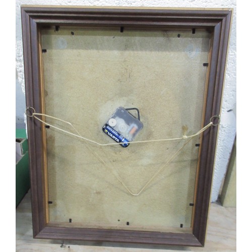 1211 - Wolseley Sectric perspex showroom wall clock, later quartz movement and frame, H42cm W34cm