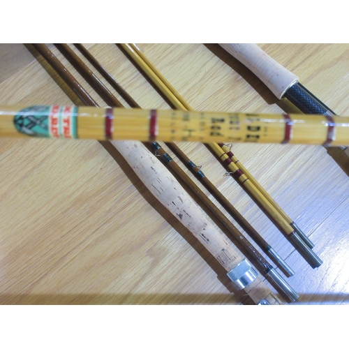 1227 - Greys G-Series 9'6'' #6/7 3-pce Trout fly rod rod in bag, Mitre-Hardy 'The Alder' 3-pce split cane T... 