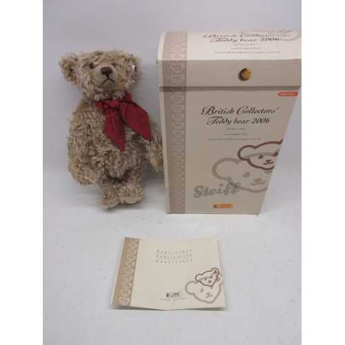 802 - Steiff British Collectors Teddy Bear 2006, 'Old Brown Bear', limited edition of 3000, caramel tipped... 