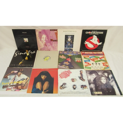 327 - Large mixed collection of vinyl records to inc. Rod Stewart, Bob Seger, The Beatles, The Shadows, Dr... 